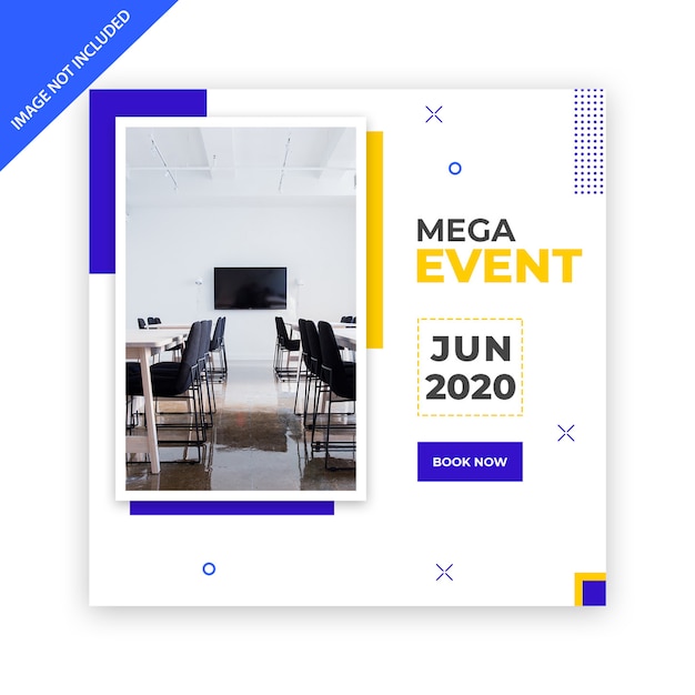 Plantilla de banner de redes sociales para conferencias de negocios