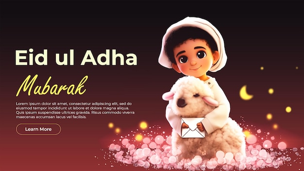 Plantilla de banner de redes sociales del festival islámico eid al adha mubarak Archivo PSD Gratis