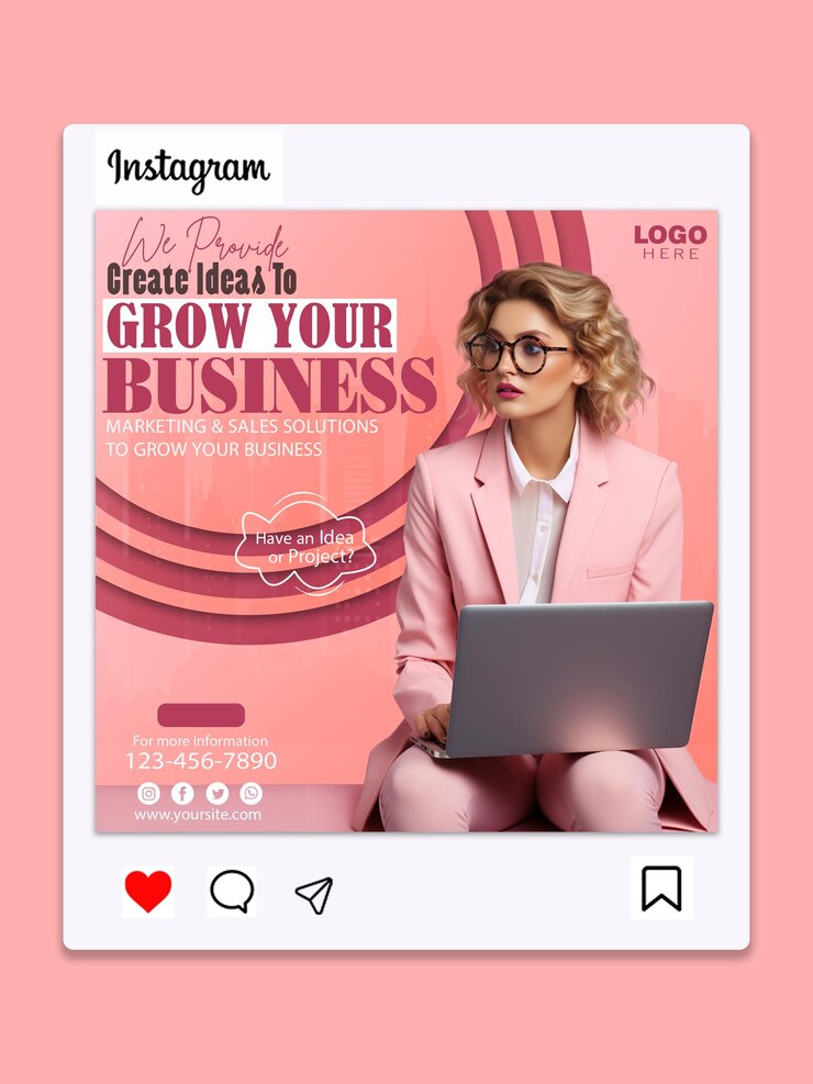 PSD plantilla de banner de redes sociales de marketing digital