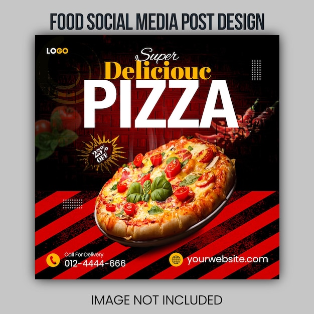 Plantilla de banner de redes sociales de menú de comida deliciosa Archivo PSD Gratis