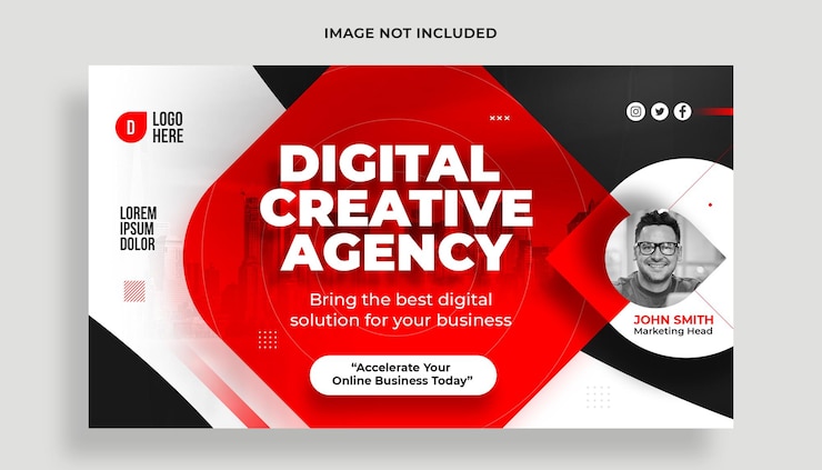 PSD plantilla de banner de redes sociales y publicación de instagram de agencia de marketing digital premium psd
