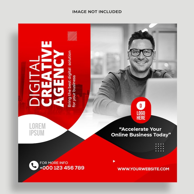 Plantilla de banner de redes sociales y publicación de instagram de agencia de marketing digital Premium Psd
