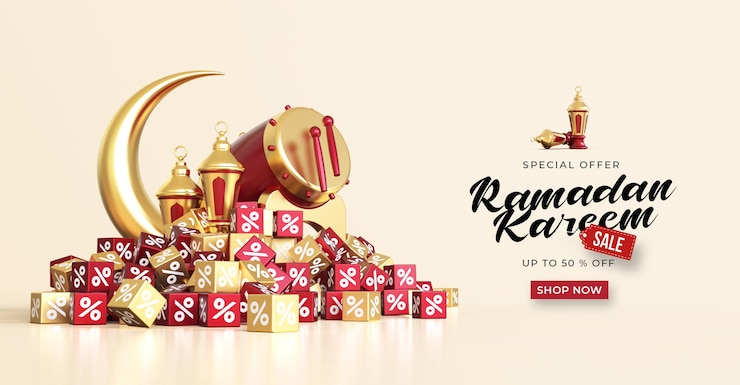 PSD plantilla de banner de venta de ramadan kareem