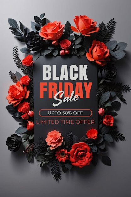 PSD plantilla de banner de venta de viernes negrobanner de venta de viernes negro con fondo de confeti colorido