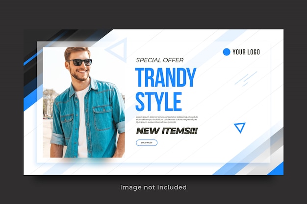 PSD plantilla de banner de ventas de moda para publicación en redes sociales
