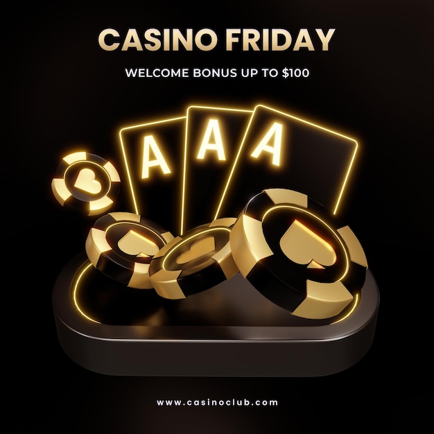 plantilla de banner de viernes de casino