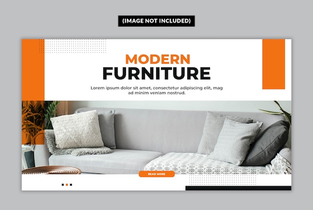 Plantilla de banner web de muebles modernos
