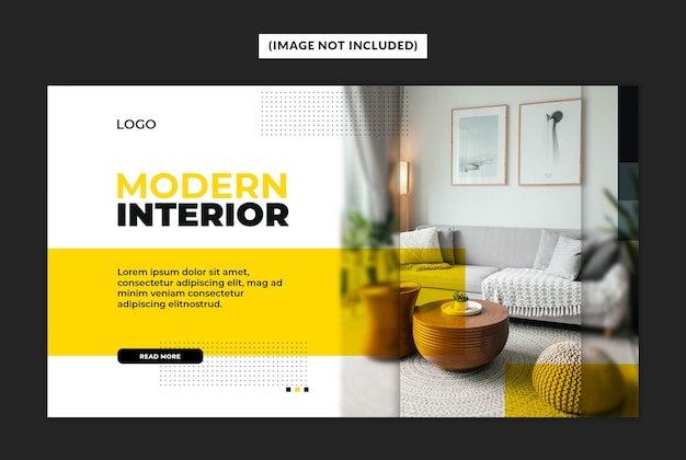 PSD plantilla de banner web de muebles modernos