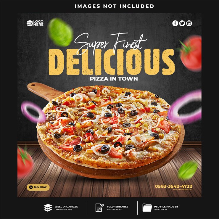 PSD plantilla de banner web y publicación de redes sociales de burger flyer