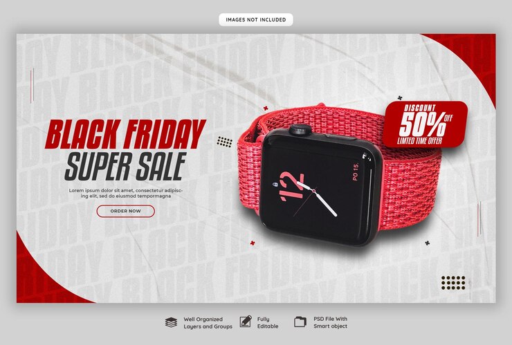 Plantilla de banner web de super rebajas de viernes negro