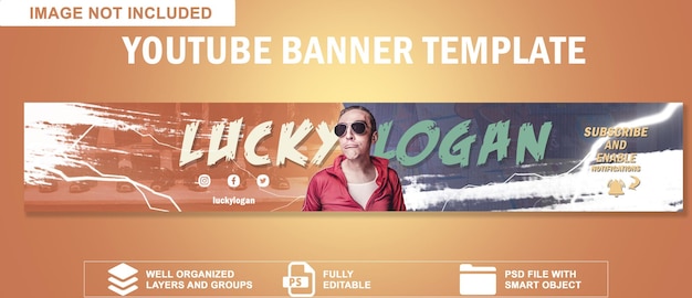 Plantilla de banner de youtube