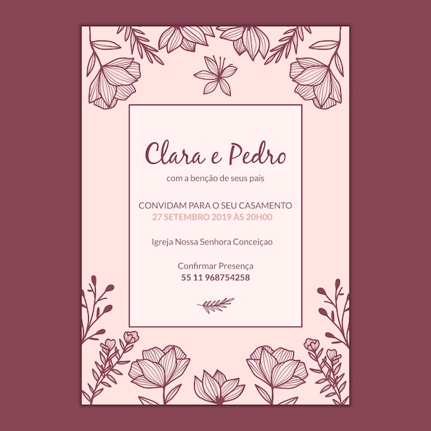 PSD plantilla de boda