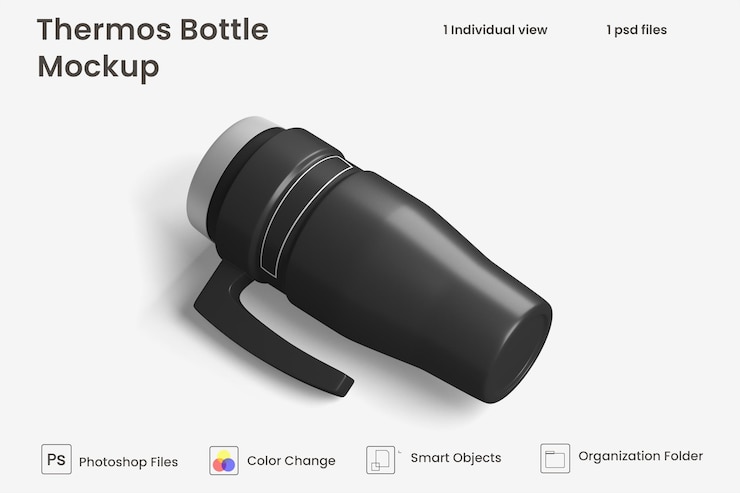 PSD plantilla de botella de agua de maqueta de taza de vaso psd premium