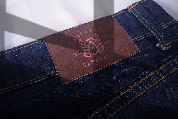 Plantilla branding jeans brand mockup design001