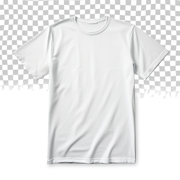 PSD la plantilla de la camiseta en blanco transparente para hombres y unisex de dos lados se ajusta regularmente a la forma natural en invisi
