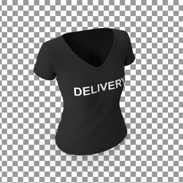 PSD plantilla de camiseta psd 3d sobre fondo aislado y transparente