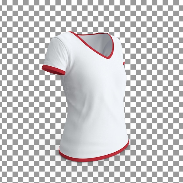 PSD plantilla de camiseta psd 3d sobre fondo aislado y transparente