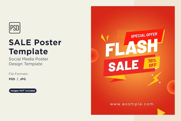 plantilla de cartel de venta flash