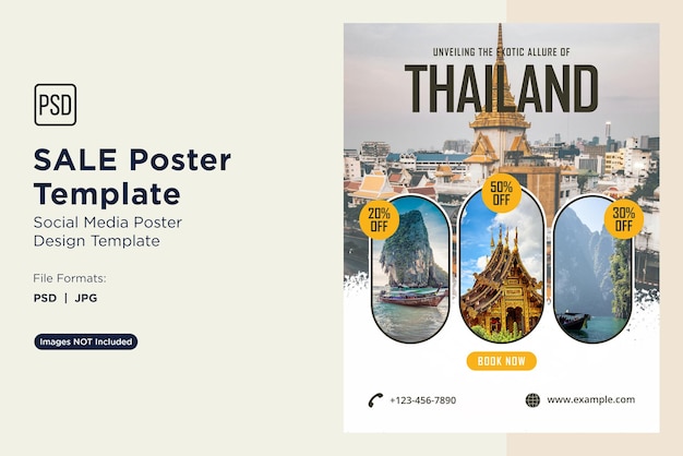 plantilla de cartel de venta de Tailandia