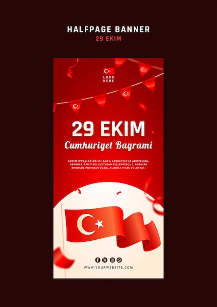 plantilla de celebración de 29 ekim