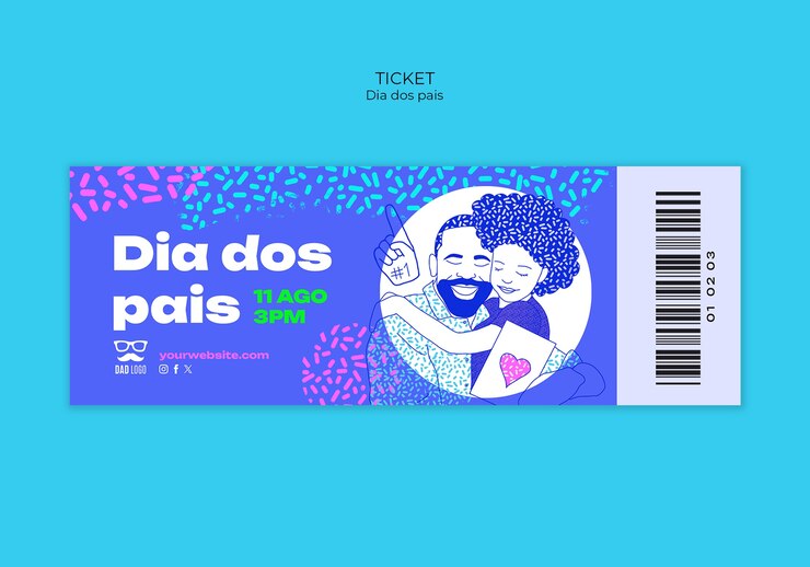 PSD plantilla de celebración de dia dos pais