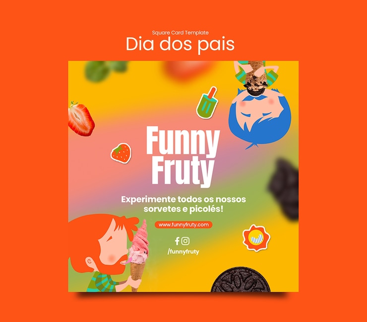 PSD plantilla de celebración de dia dos pais