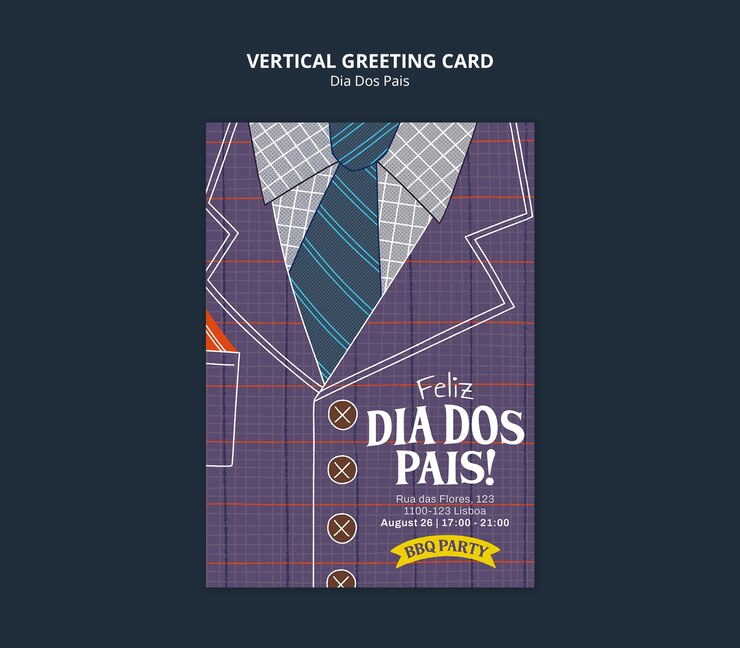 PSD plantilla de celebración de dia dos pais