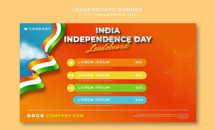 PSD plantilla de celebración del día de la independencia de la india