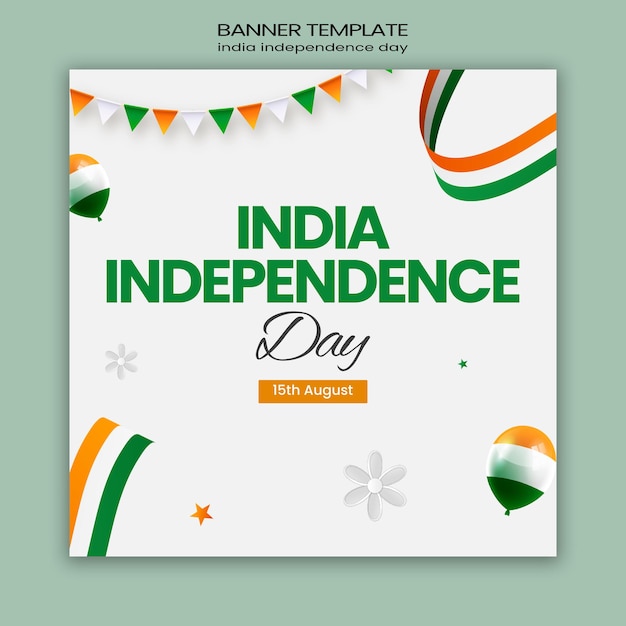 plantilla de celebración del día de la independencia de la India