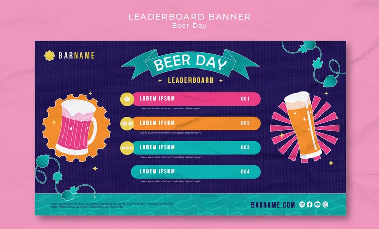PSD plantilla de celebración del día internacional de la cerveza