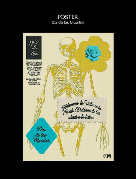 plantilla de celebración del Día de los Muertos