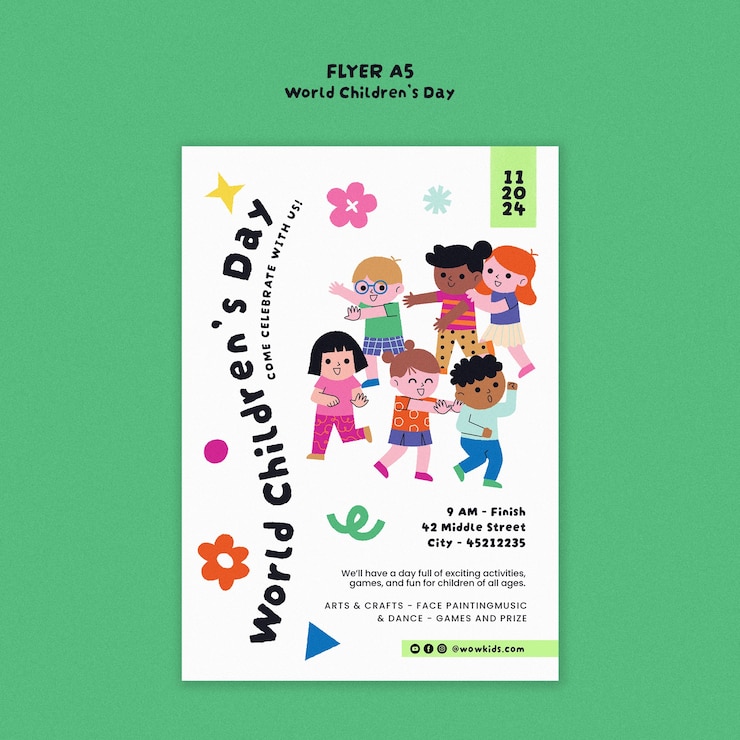 PSD plantilla de celebración del día mundial de la infancia