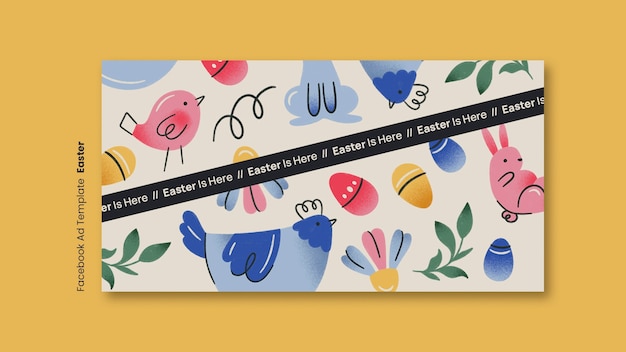 plantilla de la celebración del día de Pascua en Facebook