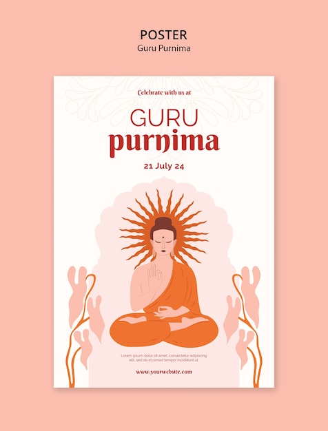 plantilla de celebración de Guru Purnima