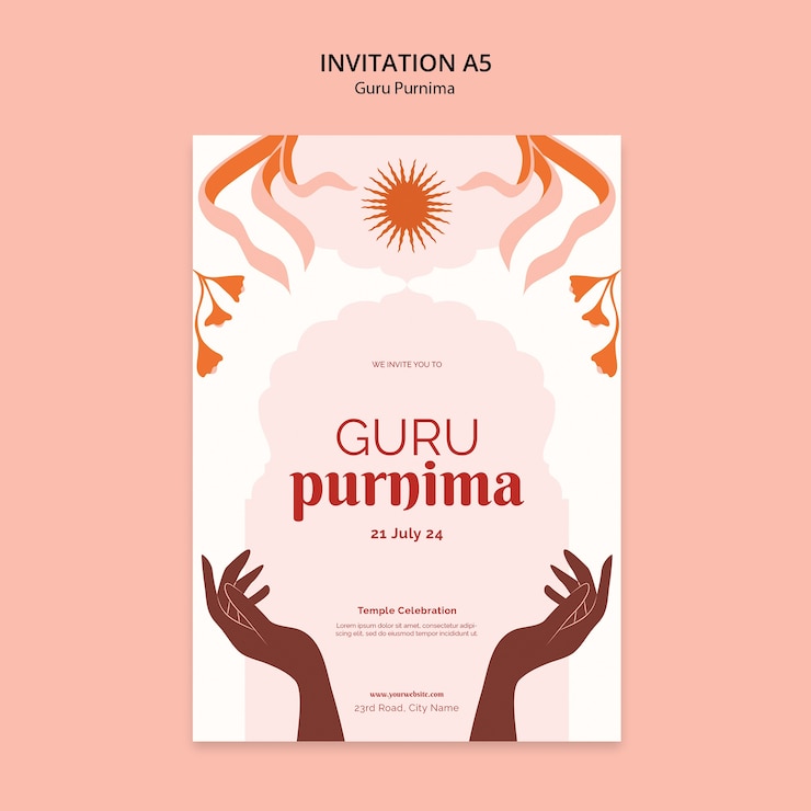 PSD plantilla de celebración de guru purnima