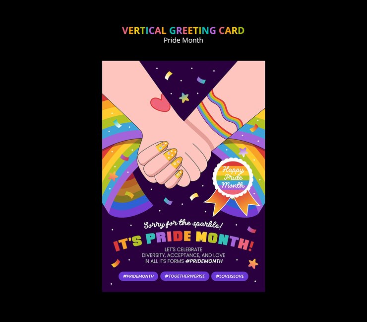 PSD plantilla de celebración del mes del orgullo