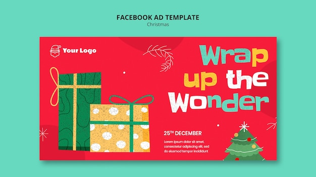 PSD plantilla de celebración de navidad en facebook