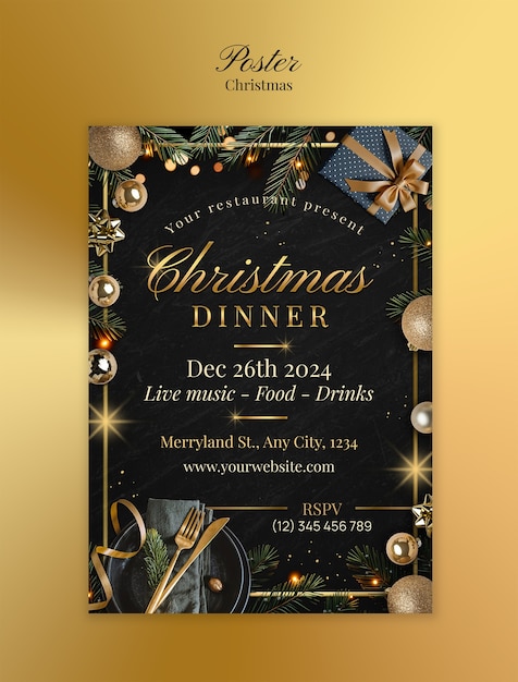 plantilla de celebración de Navidad