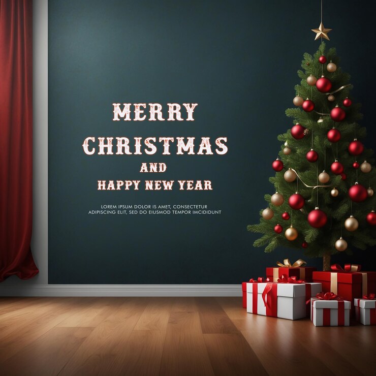 PSD plantilla para la celebración de la temporada de navidad