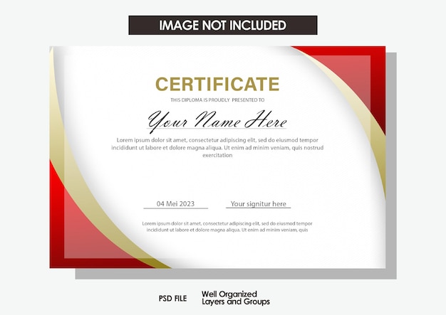 plantilla de certificado elegante