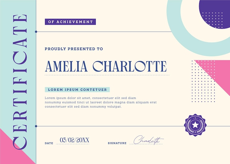 PSD plantilla de certificado