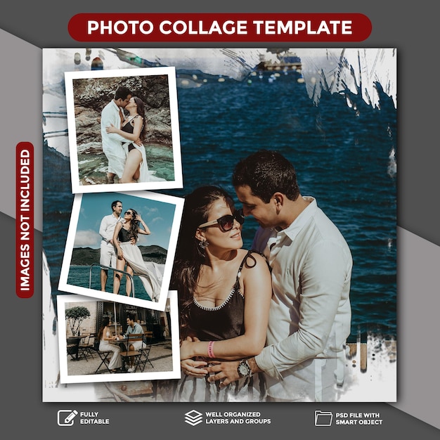 plantilla de collage de fotos