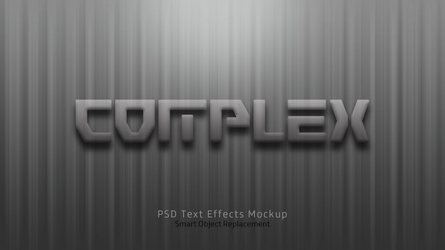 Plantilla compleja de efectos de texto en 3d