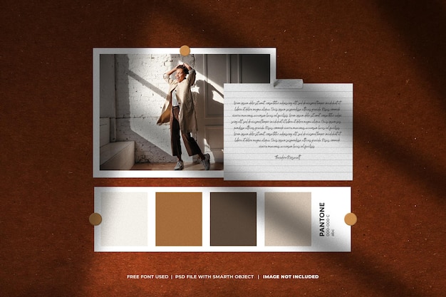 Plantilla creativa para collage de fotos y moodboard