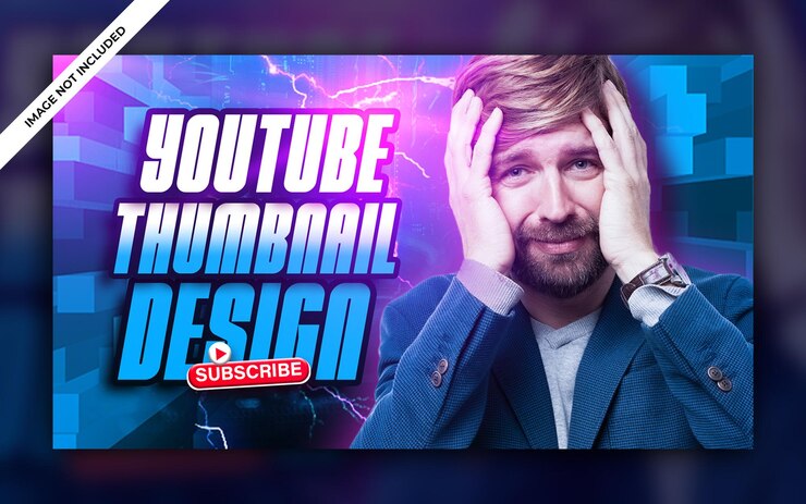 PSD plantilla creativa de diseño de miniaturas de youtube