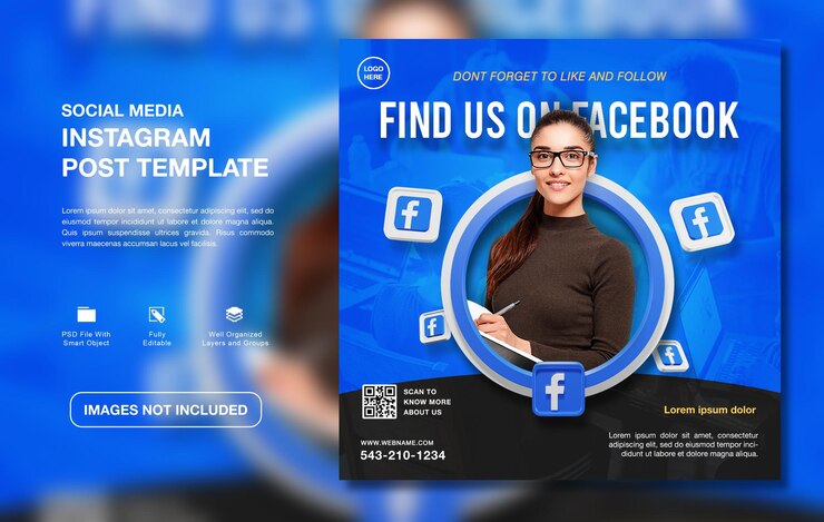 PSD plantilla creativa de publicación de instagram de promoción de canal de facebook