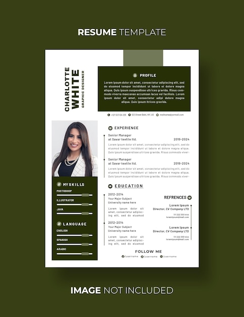 plantilla de currículum limpia para la entrevista de trabajo