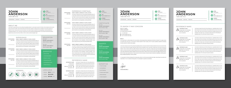 Plantilla de currículum profesional, limpia y creativa