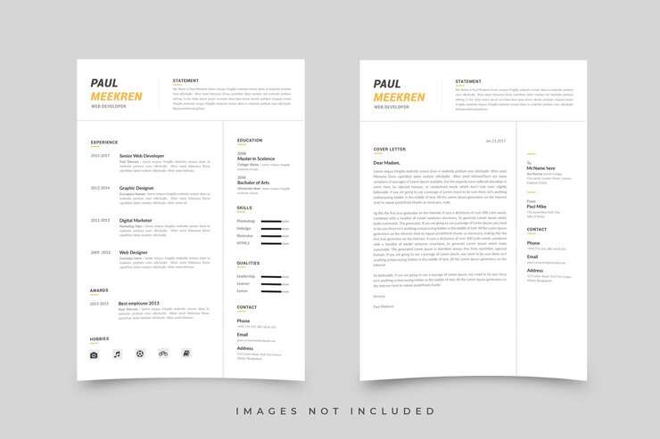 PSD plantilla de curriculum profesional