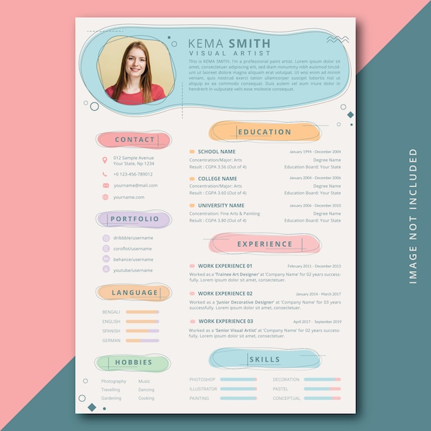 Plantilla de curriculum vitae profesional moderno